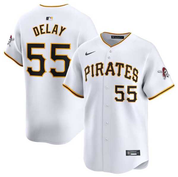Men's Pittsburgh Pirates #55 Jason Delay White Home Limited Baseball Stitched Jersey Dzhi,We sell and wholesale Men's Pittsburgh Pirates #55 Jason Delay White Home Limited Baseball Stitched Jersey Dzhi on line form chian!